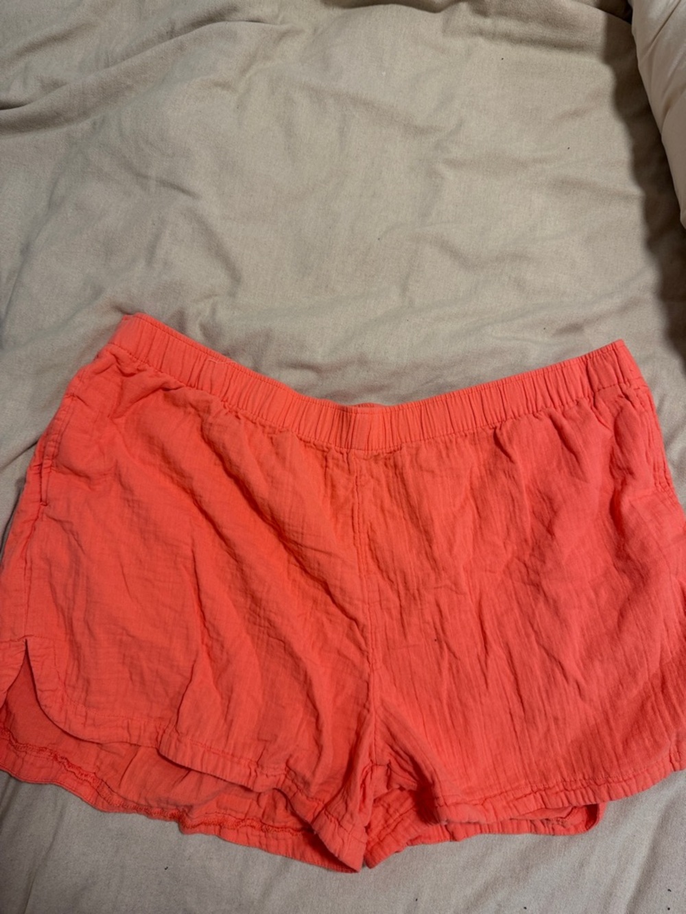 Old Navy Coral Linen Blend Pull-On Shorts Women’s 3X